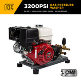 3,200 PSI 5.5 GPM Truck Mount Cold Water Gas Pressure Washer with Honda GX390 Engine and CP Belt Drive Triplex Pump - B3213HTBAS