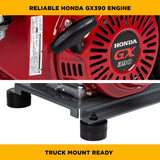 3,200 PSI 5.5 GPM Truck Mount Cold Water Gas Pressure Washer with Honda GX390 Engine and CP Belt Drive Triplex Pump - B3213HTBAS