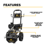 3,200 PSI 2.5 GPM Cold Water Gas Pressure Washer Powerease 212CC Engine and CP Axial Pump - B327PX