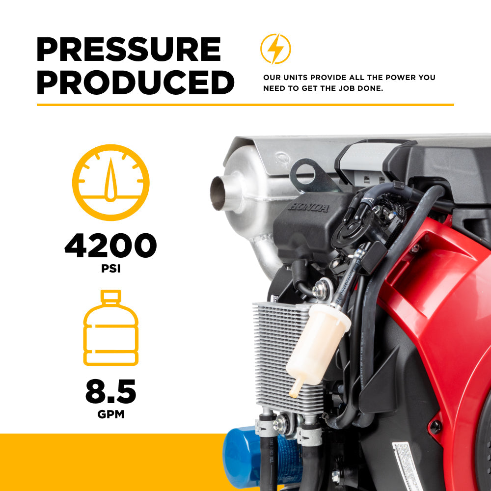 4,200 PSI 8.5 GPM Truck Mount Cold Water Gas Pressure Washer - B3528HETBGS