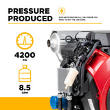 4,200 PSI 8.5 GPM Truck Mount Cold Water Gas Pressure Washer - B3528HETBGS