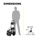 3,800 PSI 2.5 GPM Cold Water Gas Pressure Washer with Honda GX200 Engine and CP Triplex Pump - B3865HA