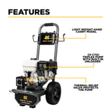 3,800 PSI 2.5 GPM Cold Water Gas Pressure Washer with Honda GX200 Engine and CP Triplex Pump - B3865HA