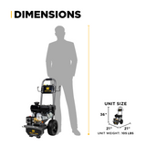 3,800 PSI 2.5 GPM Cold Water Gas Pressure Washer PowerEase R225 Engine and CP Triplex Pump - B3875PA