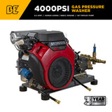 4,000 PSI 8.2 GPM Truck Mount Cold Water Gas Pressure Washer with Honda GX690 Electric Start Engine and General Belt Drive Triplex Pump - B4024HETBGS
