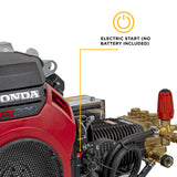 4,000 PSI 8.2 GPM Truck Mount Cold Water Gas Pressure Washer with Honda GX690 Electric Start Engine and General Belt Drive Triplex Pump - B4024HETBGS