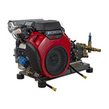 4,000 PSI 8.2 GPM Truck Mount Cold Water Gas Pressure Washer with Honda GX690 Electric Start Engine and General Belt Drive Triplex Pump - B4024HETBGS