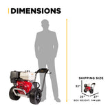 4,200 PSI 4.2 GPM Cold Water Gas Pressure Washer with Honda GX390 Engine and CP Triplex Pump on Aluminum Frame - B4213HAAS