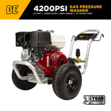 4,200 PSI 4.2 GPM Cold Water Gas Pressure Washer with Honda GX390 Engine and CP Belt Drive Triplex Pump on Aluminum Frame - B4213HABAS