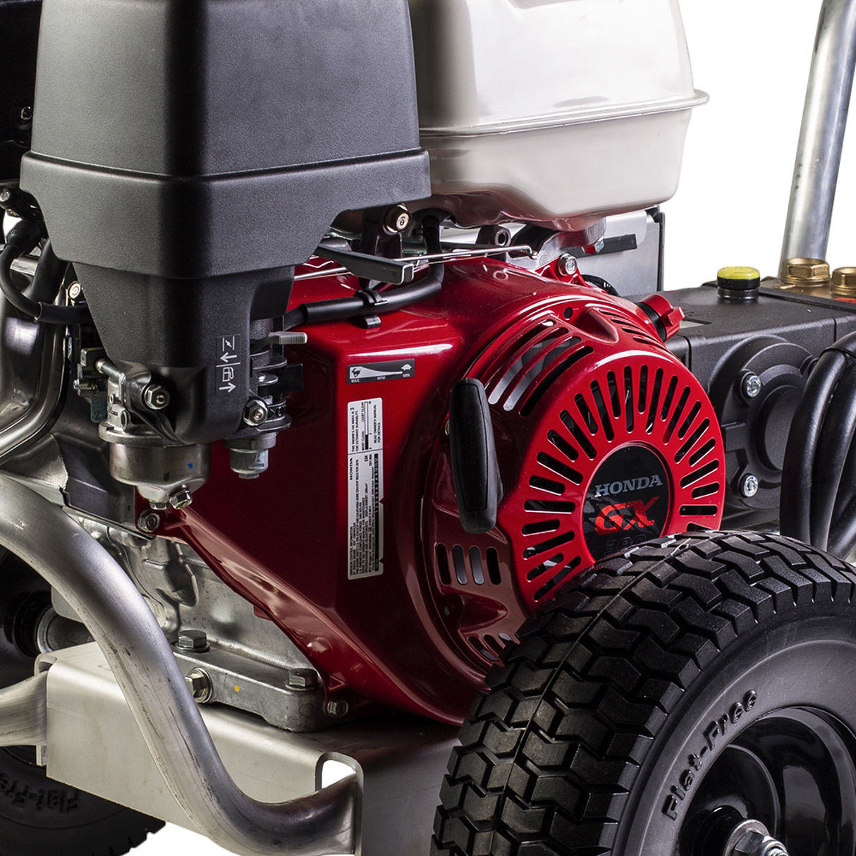 4,200 PSI 4.2 GPM Cold Water Gas Pressure Washer with Honda GX390 Engine and General Belt Drive Triplex Pump on Aluminum Frame - B4213HABGS