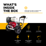 4,200 PSI 4.2 GPM Cold Water Gas Pressure Washer Honda GX390 Engine and General Triplex Pump on Aluminum  Frame - B4213HAGS