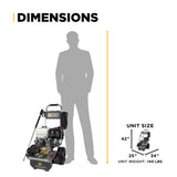 4,200 PSI 4.2 GPM Cold Water Gas Pressure Washer with Honda GX390 Electric Start Engine and CP Triplex Pump on Stainless Steel Frame - B4213HESAS