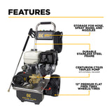 4,200 PSI 4.2 GPM Cold Water Gas Pressure Washer with Honda GX390 Electric Start Engine and CP Triplex Pump on Stainless Steel Frame - B4213HESAS