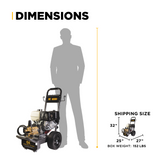 4,200 PSI 4.2 GPM Cold Water Gas Pressure Washer Honda GX390 Engine and General Triplex External Unloader Pump - B4213HGS