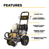 4,200 PSI 4.2 GPM Cold Water Gas Pressure Washer Honda GX390 Engine and General Triplex External Unloader Pump - B4213HGS