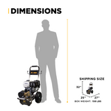 4,200 PSI 4.2GPM Cold Water Gas Pressure Washer Honda GX390 Engine and General Triplex Pump on Stainless Steel Frame - B4213HSGS