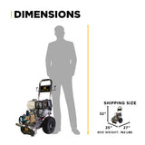 4.2GPM Cold Water Gas Pressure Washer Honda GX390 Engine and General Triplex Pump on Stainless Steel Frame - B4213HSJS