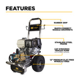4,200 PSI 4.2 GPM Cold Water Gas Pressure Washer Honda GX390 Engine and CAT Triplex Pump on Stainless Steel Frame - B4213HSJ