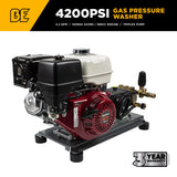 4,200 PSI 4.2 GPM Truck Mount Cold Water Gas Pressure Washer with Honda GX390 Engine and General Belt Drive Triplex Pump - B4213HTBGS