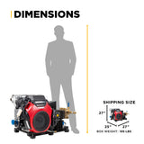 4,200 PSI 8.5 GPM Truck Mount Cold Water Gas Pressure Washer with Honda GX690 Electric Start Engine and CP Belt Drive Triplex Pump - B4224HETBAS