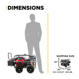 5,100 PSI 5.5 GPM Cold Water Gas Pressure Washer with Honda GX690 Electric Start Engine and CP Belt Drive Triplex Pump on Roll Cage Frame - B5024HEBAS