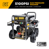 5,100 PSI 5.5 GPM Cold Water Gas Pressure Washer with Honda GX690 Electric Start Engine and CP Belt Drive Triplex Pump on Roll Cage Frame - B5024HEBAS