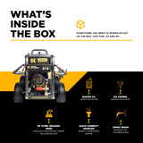 5,100 PSI 5.5 GPM Cold Water Gas Pressure Washer with Honda GX690 Electric Start Engine and CP Belt Drive Triplex Pump on Roll Cage Frame - B5024HEBAS