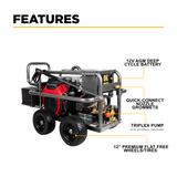 5,000 PSI 5.0 GPM Cold Water Gas Pressure Washer with Honda GX690 Engine and Comet Belt Drive Triplex Pump on Roll Cage Frame - PE-5024HWEBCOM