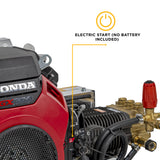 5,100 PSI 5.5 GPM Truck Mount Cold Water Gas Pressure Washer with Honda GX690 Electric Start Engine and CP Belt Drive Triplex Pump - B5024HETBAS