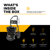 3,400PSI 2.5GPM Cold Water Gas Pressure Washer Powerease 223cc Engine and CP Axial Pump - BE3475PX