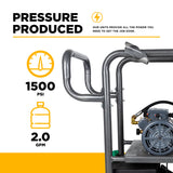 1,500 PSI 2.0 GPM Hot Water Pressure Washer with TechTop Motor and CP Triplex Pump - HW152EA