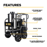 2,000 PSI - 3.5 GPM Hot Water Electric Pressure Washer with Triplex Pump - HW205EBA