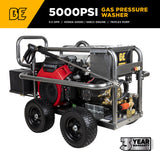 5,000 PSI 5.0 GPM Cold Water Gas Pressure Washer with Honda GX690 Engine and Comet Belt Drive Triplex Pump on Roll Cage Frame - PE-5024HWEBCOM