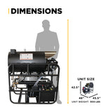 3,000 PSI 10 GPM Hot Water Gas Pressure Washer Skid with General Triplex Pump - SE5815HIHZGP