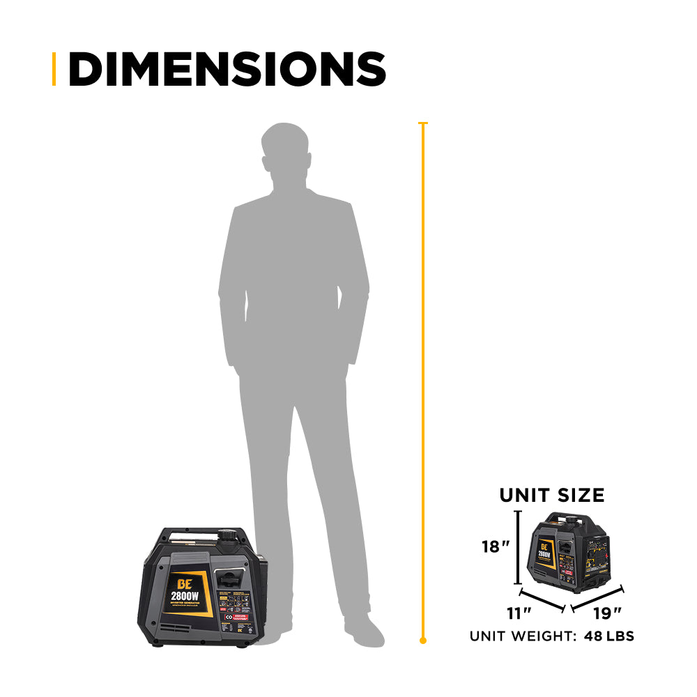 2,800 Watt Digital Inverter Generator - BE2800I