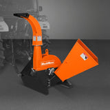 MechMaxx 3-Point PTO Stump Grinder & Wood Chipper Bundle – Orange