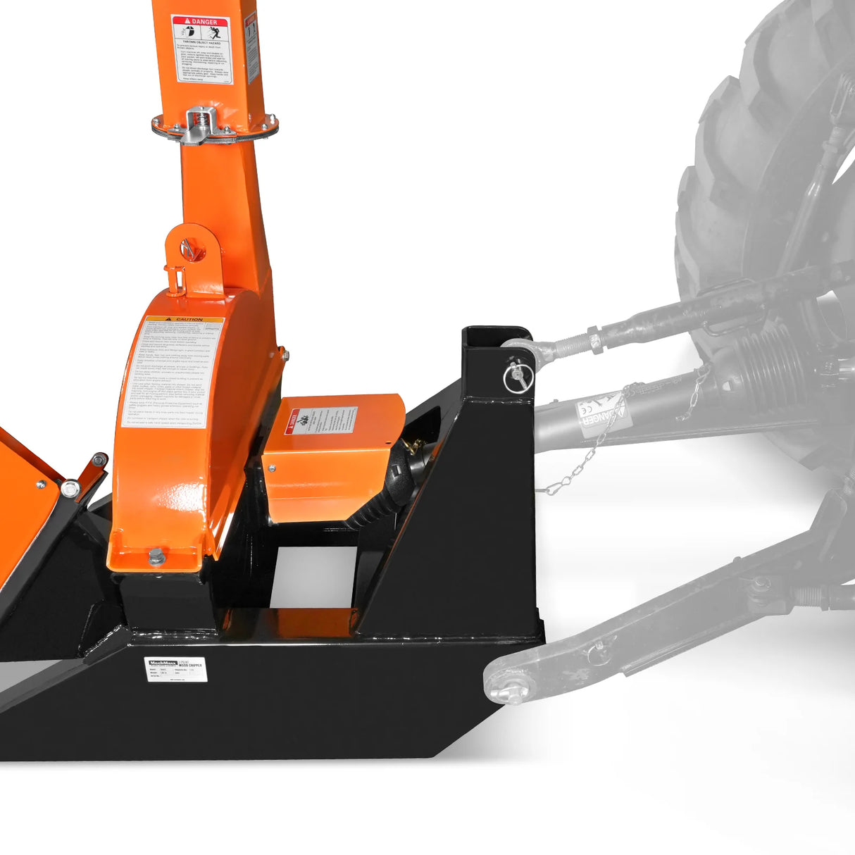MechMaxx 3-Point PTO Stump Grinder & Wood Chipper Bundle – Orange