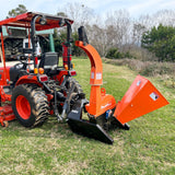 MechMaxx 3-Point PTO Stump Grinder & Wood Chipper Bundle – Orange