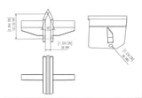 Boss Industrial 4-Way Cross Wedge CW-G