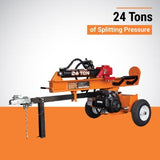 Brave Tow Behind Log Splitter 24-Ton Vertical/Horizontal Portable Gas with Honda GC160