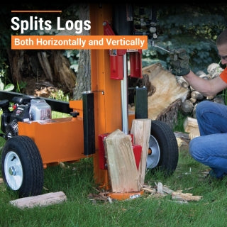 Brave Tow Behind Log Splitter 30-Ton Vertical/Horizontal Portable Gas with Honda GC190 Engine