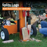 Brave Tow Behind Log Splitter 30-Ton Vertical/Horizontal Portable Gas with Honda GC190 Engine