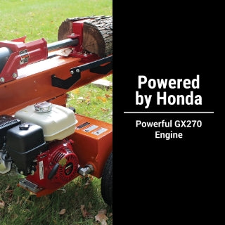 Brave Tow Behind Log Splitter 37-Ton Vertical/Horizontal Portable Gas with Honda GX270