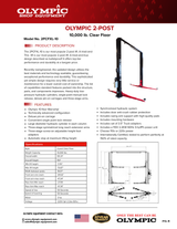 Olympic Equipment 10,000 lb Symmetric Clearfloor 2-Post Car Lift 2PCFXL-10