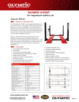 Olympic Equipment 9,000 lb High-Rise Portable Storage 4-Post Car Lift 4PHR-9X