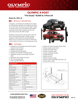 Olympic Equipment 10,000 lb Portable Storage 4-Post Car Lift 4PXL-10