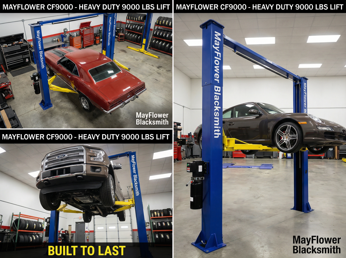 Mayflower Blacksmith Heavy Duty Clear Floor Two Post Lift Car lift CF 9000 lbs