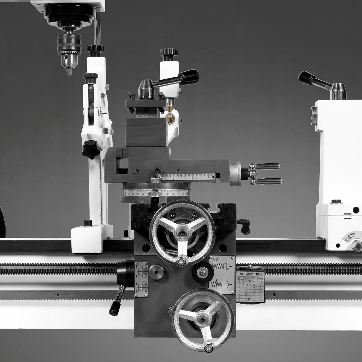 MechMaxx 1 HP 16''x32'' Multi-Function Metal Lathe Milling Machine Head for Metalworking – Lathe, Drilling, and Milling Operations with Powerful Motor, Perfect for DIY, Workshops, and Professional Metalworking Projects without Stand CLM1632