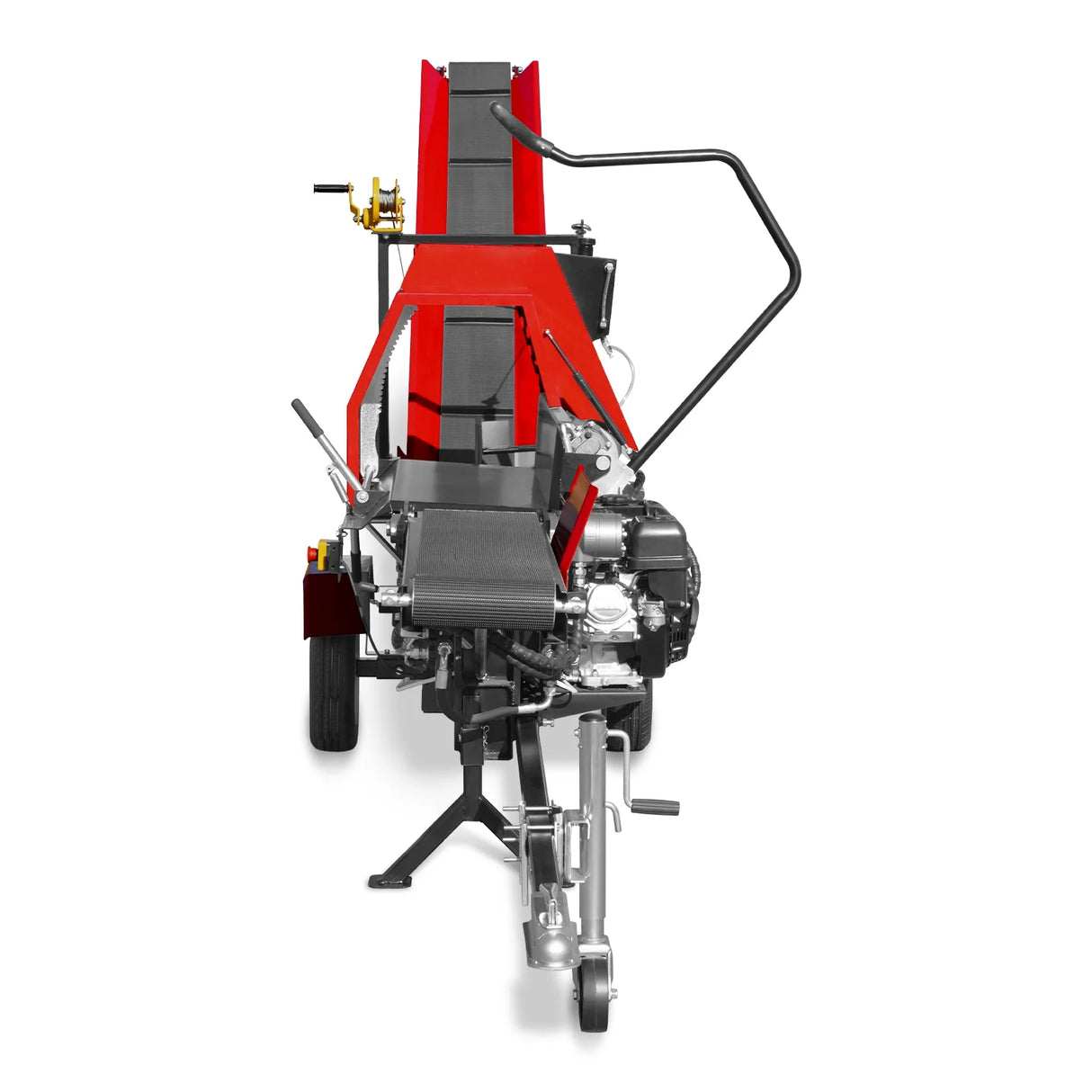 MechMaxx Honda GX390 Engine Firewood Log Splitter Processor with Conveyor,  20ton Splitting Force 24" x 15" Log Capacity,  18" Chainsaw,  HLS20