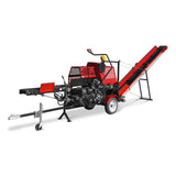 MechMaxx Firewood Log Splitter Processor with Conveyor,  20ton Splitting Force 24" x 15" Log Capacity,  18" Chainsaw,  HLS20
